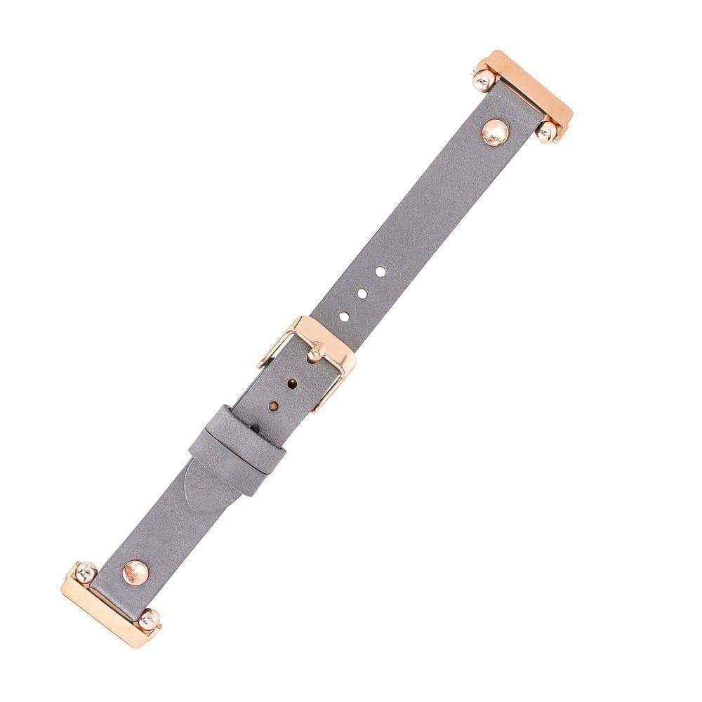 B2B - Leather Fitbit Watch Bands - Ferro Gold Trok Style Bomonti