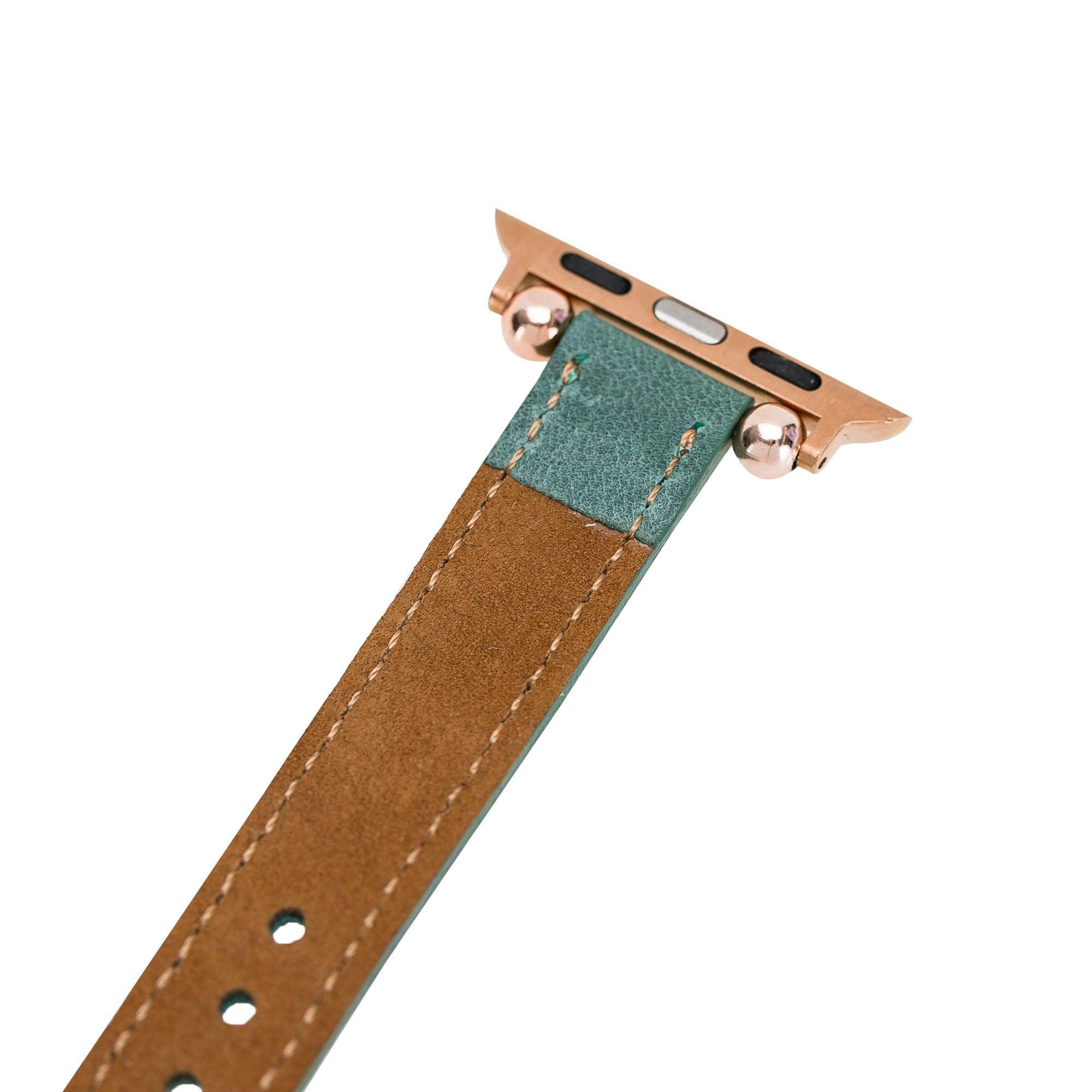 B2B - Leather Fitbit Watch Bands - Ferro Rose Trok Style Bomonti