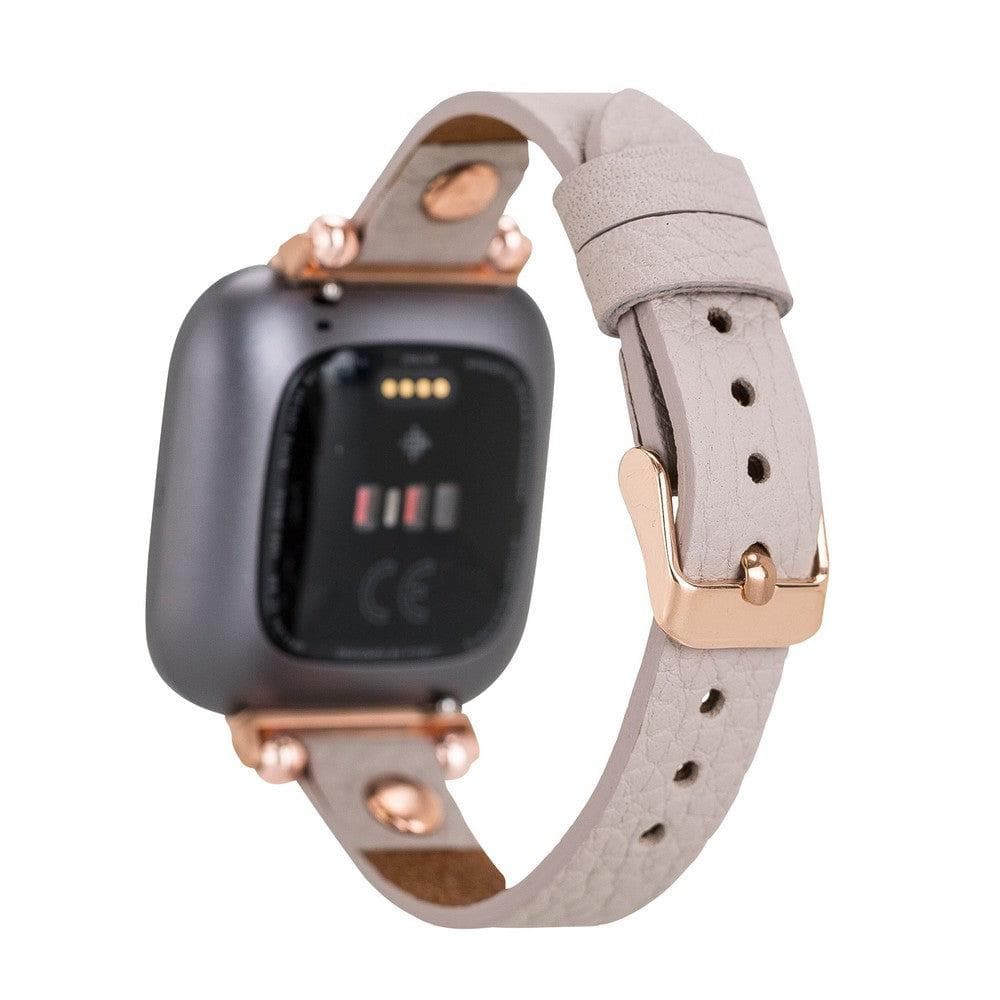 B2B - Leather Fitbit Watch Bands - Ferro Rose Trok Style Bomonti