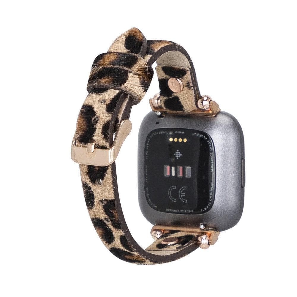B2B - Leather Fitbit Watch Bands - Ferro Rose Trok Style Bomonti