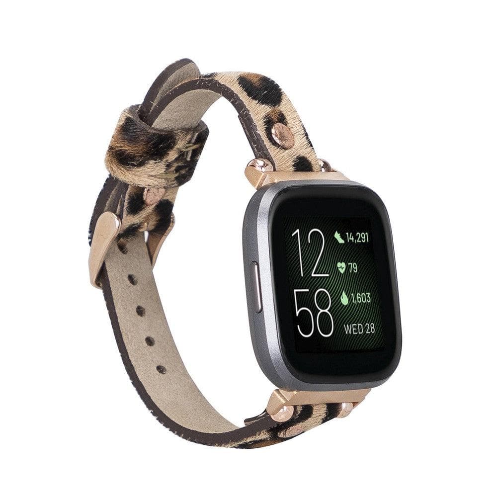 B2B - Leather Fitbit Watch Bands - Ferro Rose Trok Style LEO1 Bomonti