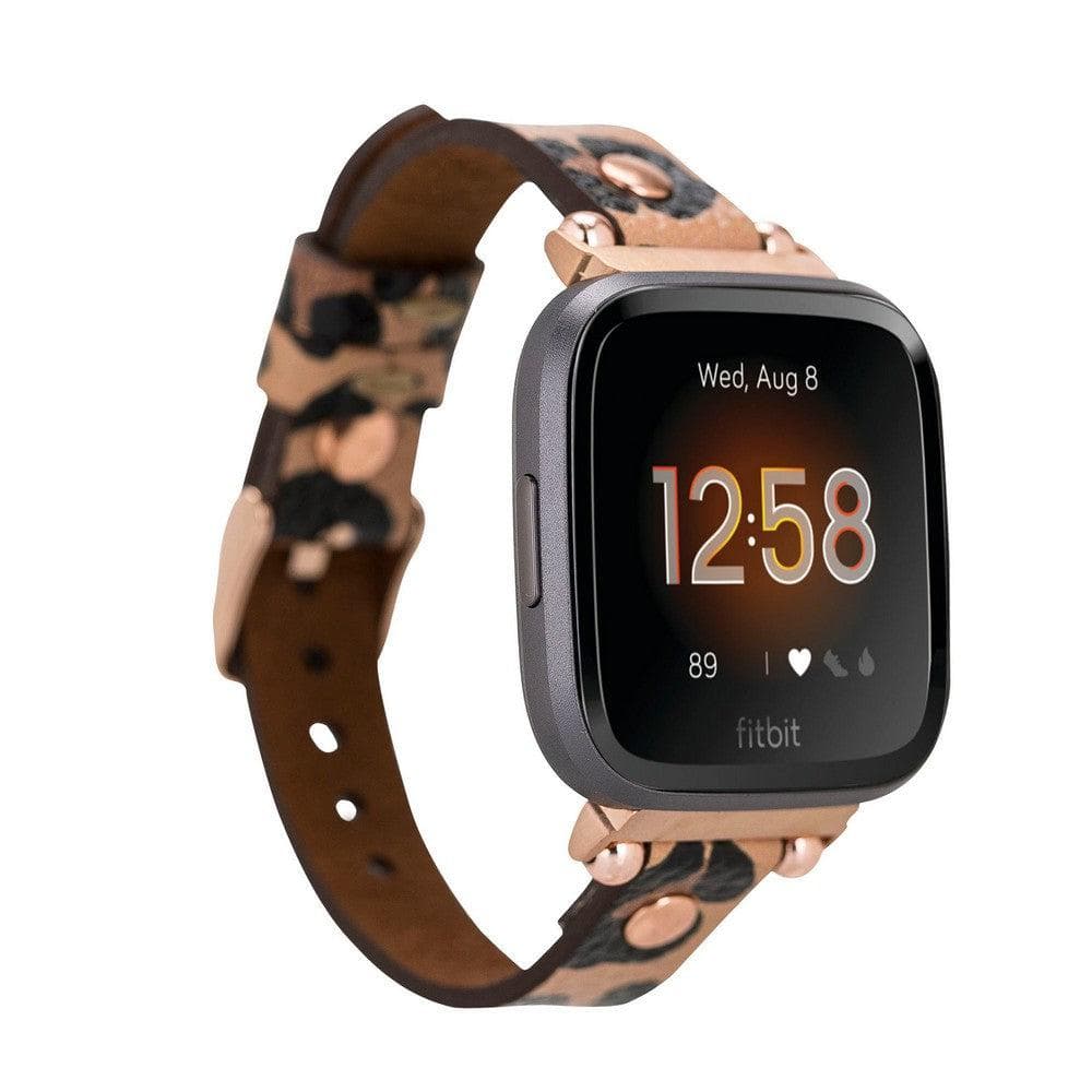 B2B - Leather Fitbit Watch Bands - Ferro Rose Trok Style LEO2 Bomonti