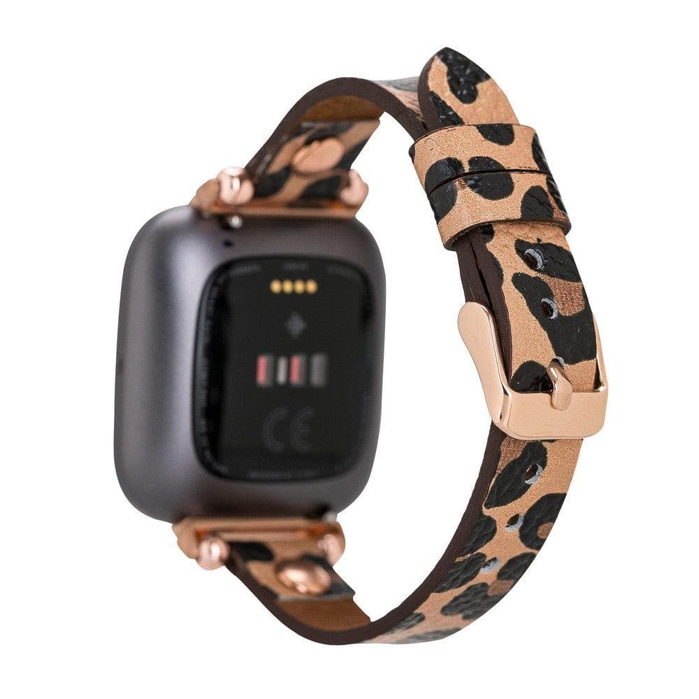 B2B - Leather Fitbit Watch Bands - Ferro Rose Trok Style Bomonti