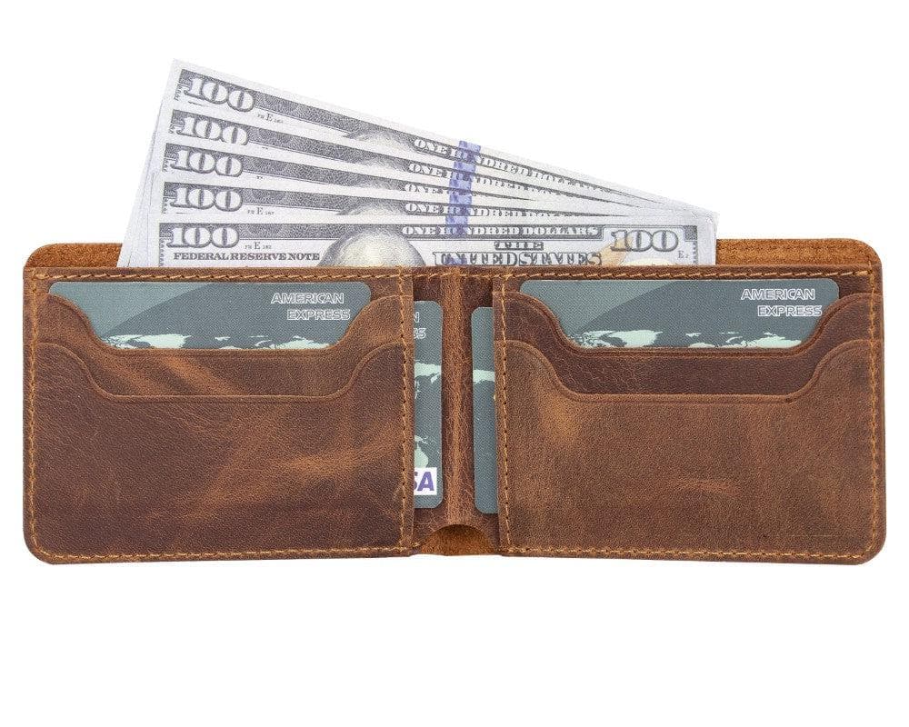 Leather Franco Wallet Tan Bomonti