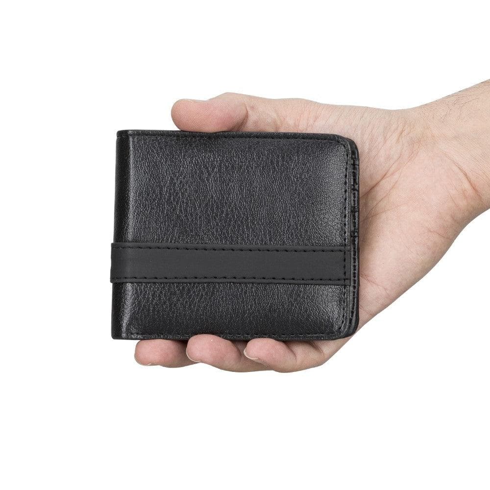 Lio Leather Man Wallet Black Bomonti