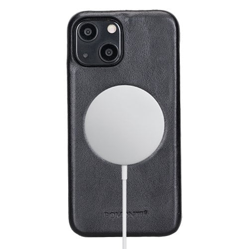Rostar Black Leather iPhone 13 Mini Detachable Bi-Fold Wallet Case with Mag Safe & Card Holder - Bomonti - 17