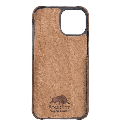 Rostar Tan Brown Leather iPhone 13 Mini Detachable Bi-Fold Wallet Case with Mag Safe & Card Holder - Bomonti - 5