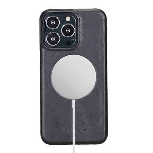Rostar Black Leather iPhone 13 Pro Detachable Bi-Fold Wallet Case with MagSafe & Card Holder - Bomonti - 14