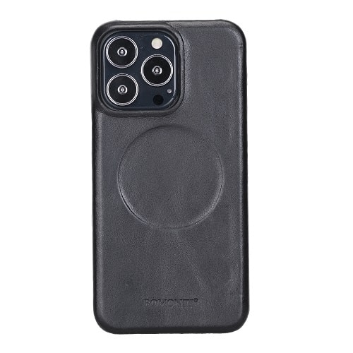 Rostar Black Leather iPhone 13 Pro Detachable Bi-Fold Wallet Case with MagSafe & Card Holder - Bomonti - 2