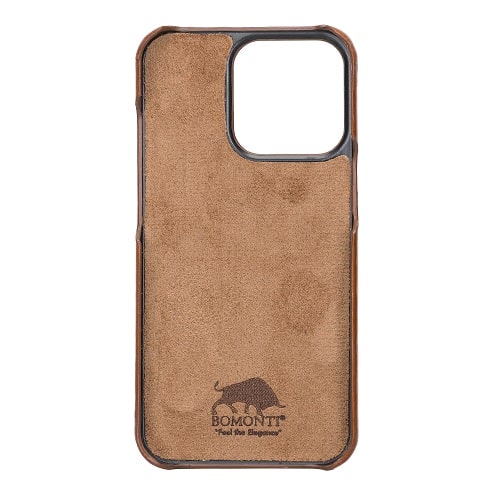 Rostar Golden Brown Leather iPhone 13 Pro Detachable Bi-Fold Wallet Case with MagSafe & Card Holder - Bomonti - 17