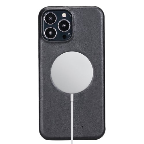 Rostar Black Leather iPhone 13 Pro Max Detachable Bi-Fold Wallet Case with MagSafe & Card Holder - Bomonti - 17