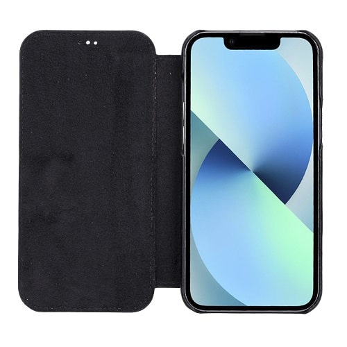 Rostar Black Leather iPhone 13 Pro Max Detachable Bi-Fold Wallet Case with MagSafe & Card Holder - Bomonti - 3