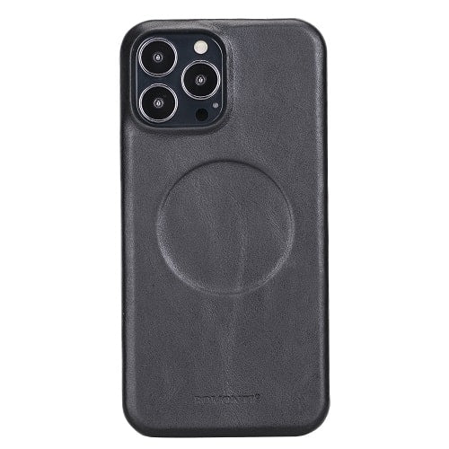 Rostar Black Leather iPhone 13 Pro Max Detachable Bi-Fold Wallet Case with MagSafe & Card Holder - Bomonti - 4