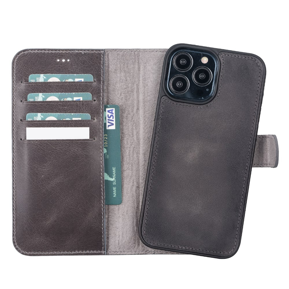 Estuche tipo billetera desmontable de cuero para iPhone 14 Pro Max con MagSafe (6.7")