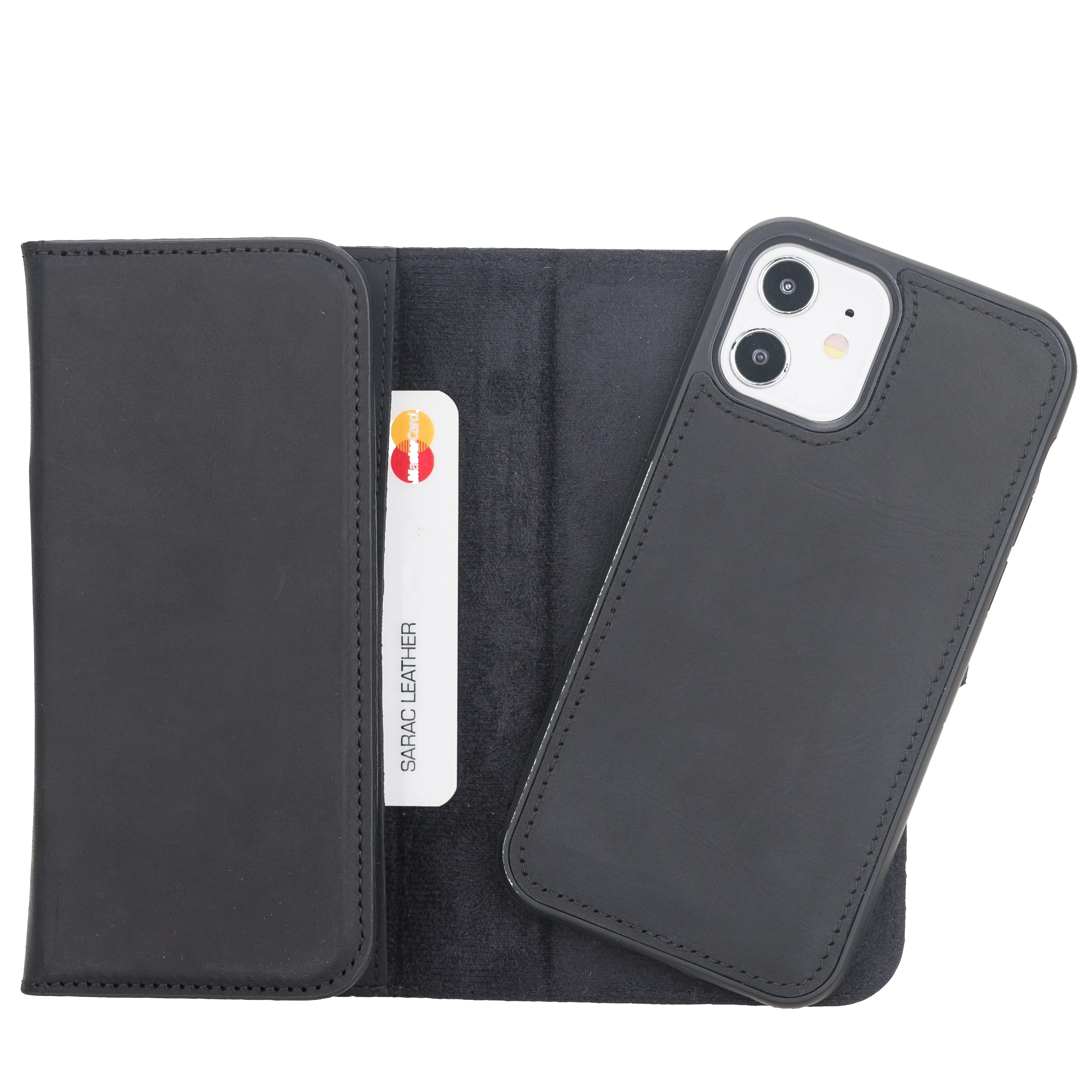 Santa iPhone 12 Mini Leather Detachable Wallet Case
