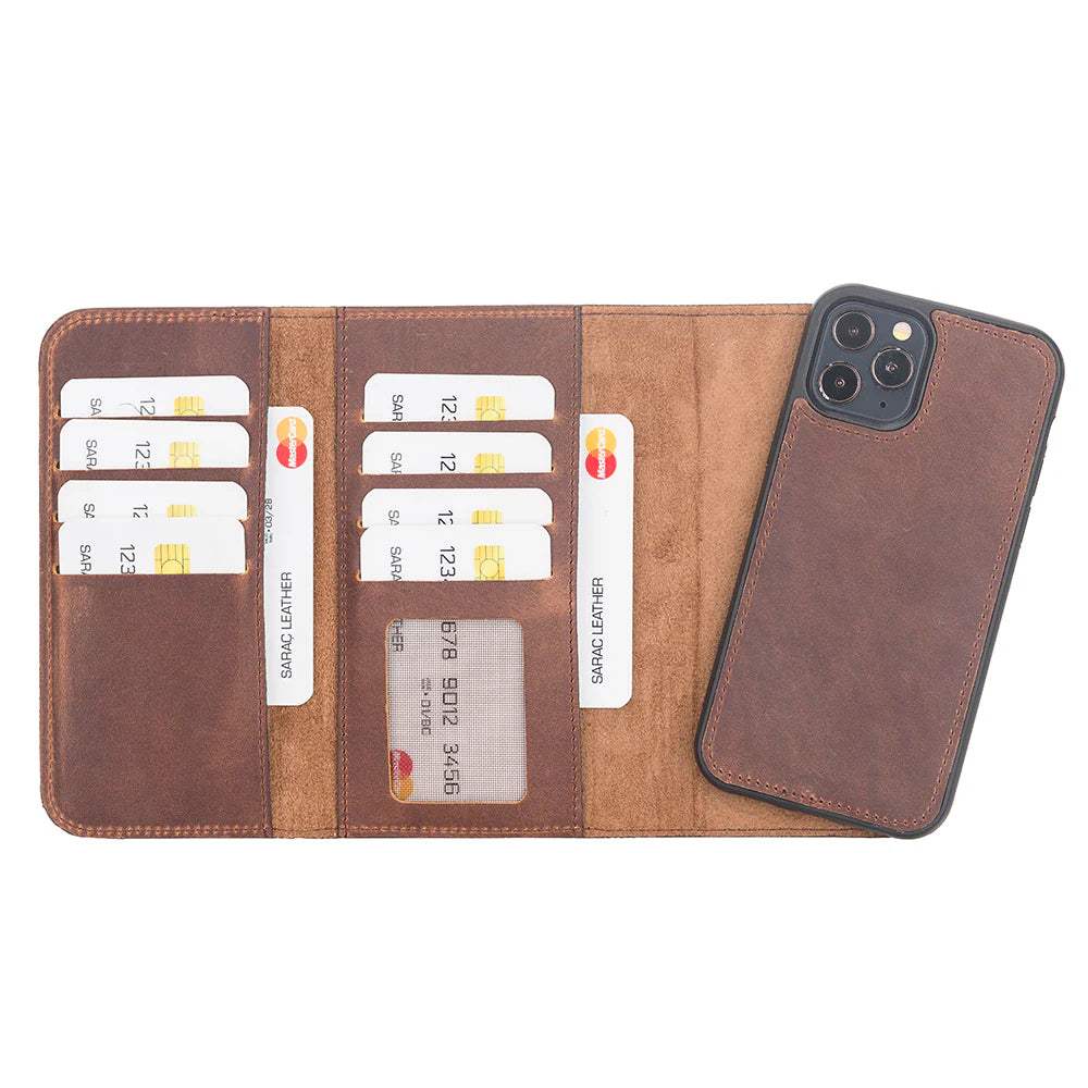 Santa iPhone 12 Pro Leather Detachable Wallet Case