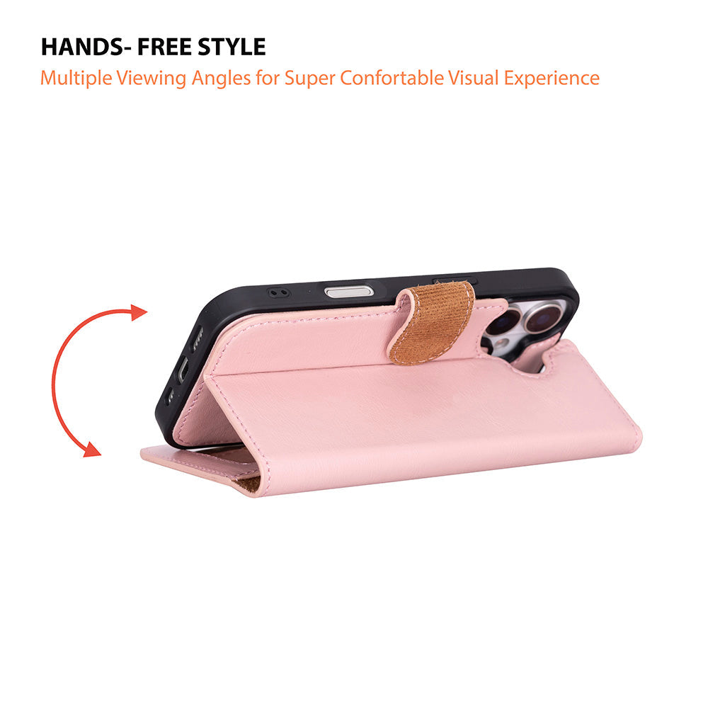 Leather iPhone 17 Detachable Wallet Case