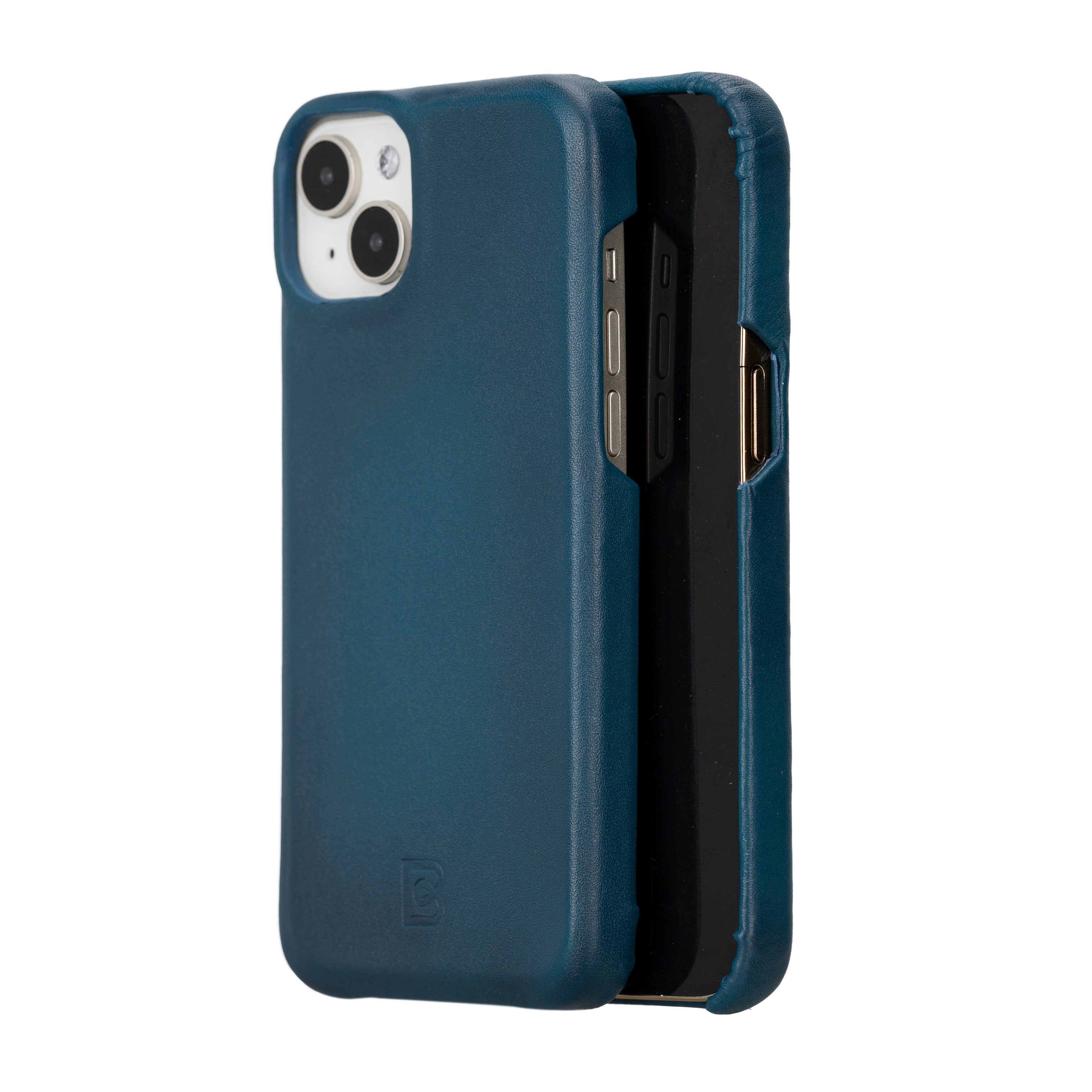 Blue iPhone 16 Leather Back Cover Case