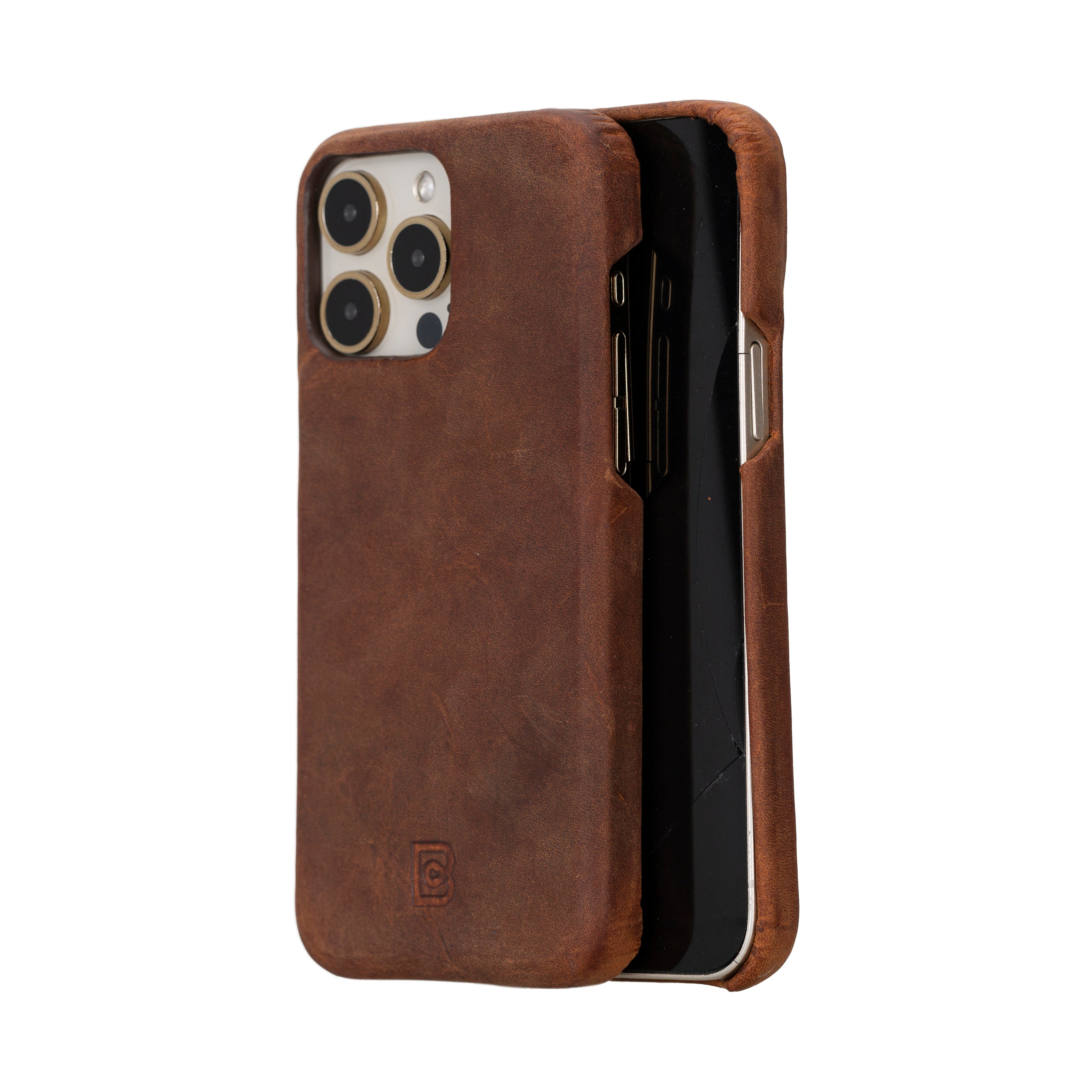 Antic Brown iPhone 16 Pro Max Leather Back Cover Case