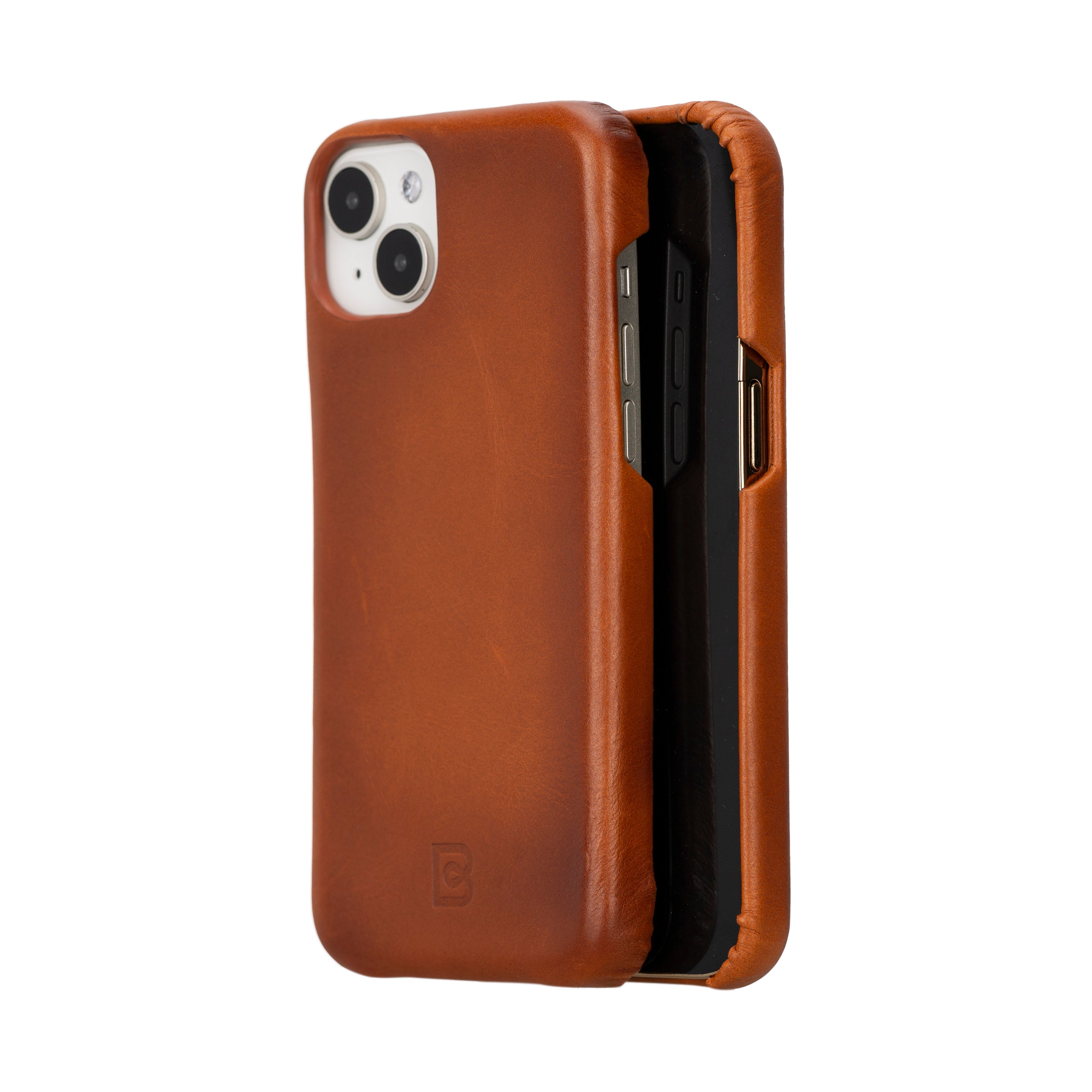 Brown iPhone 16 Leather Back Cover Case