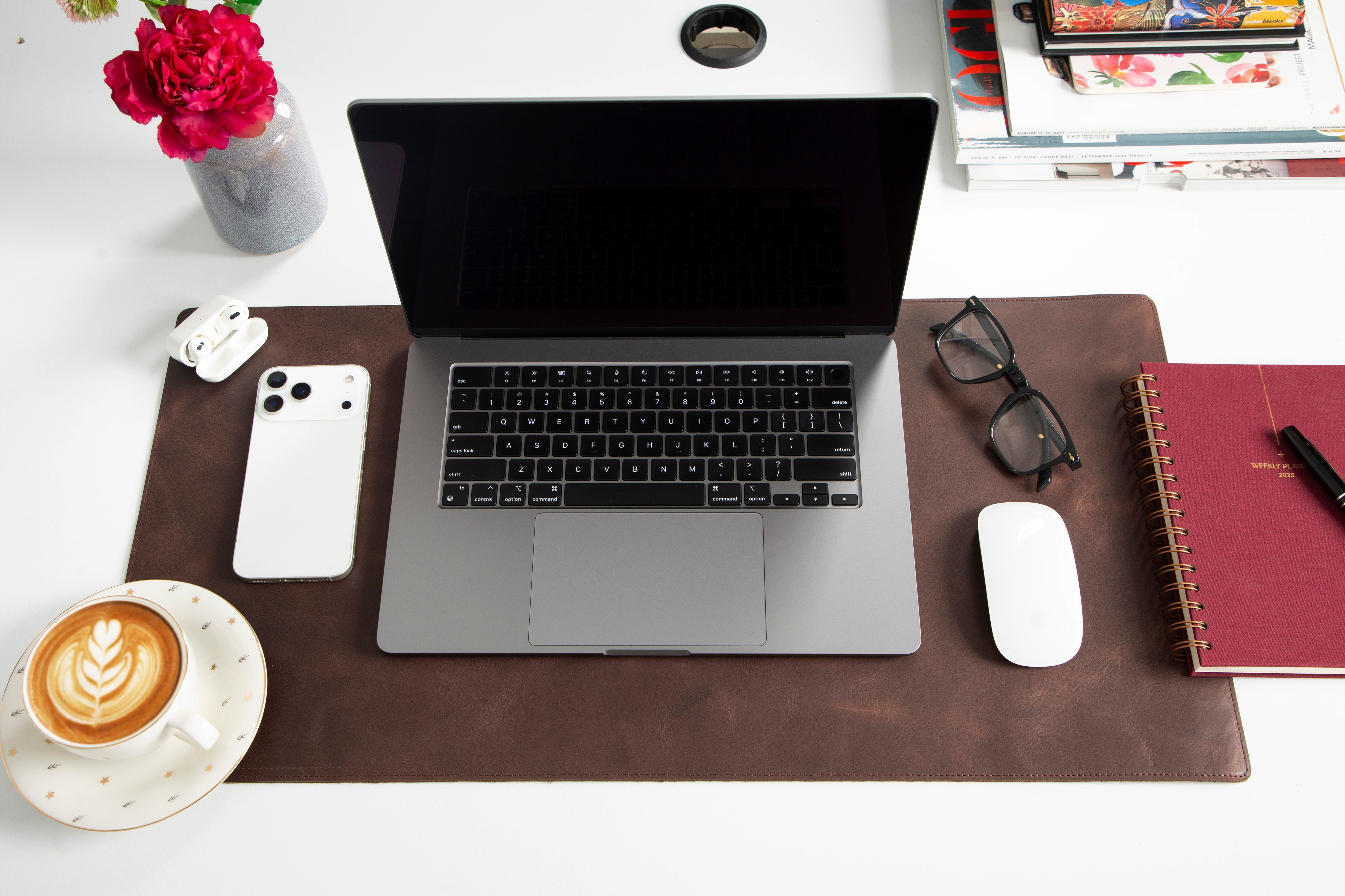 Natural Leather Desk Mat Small