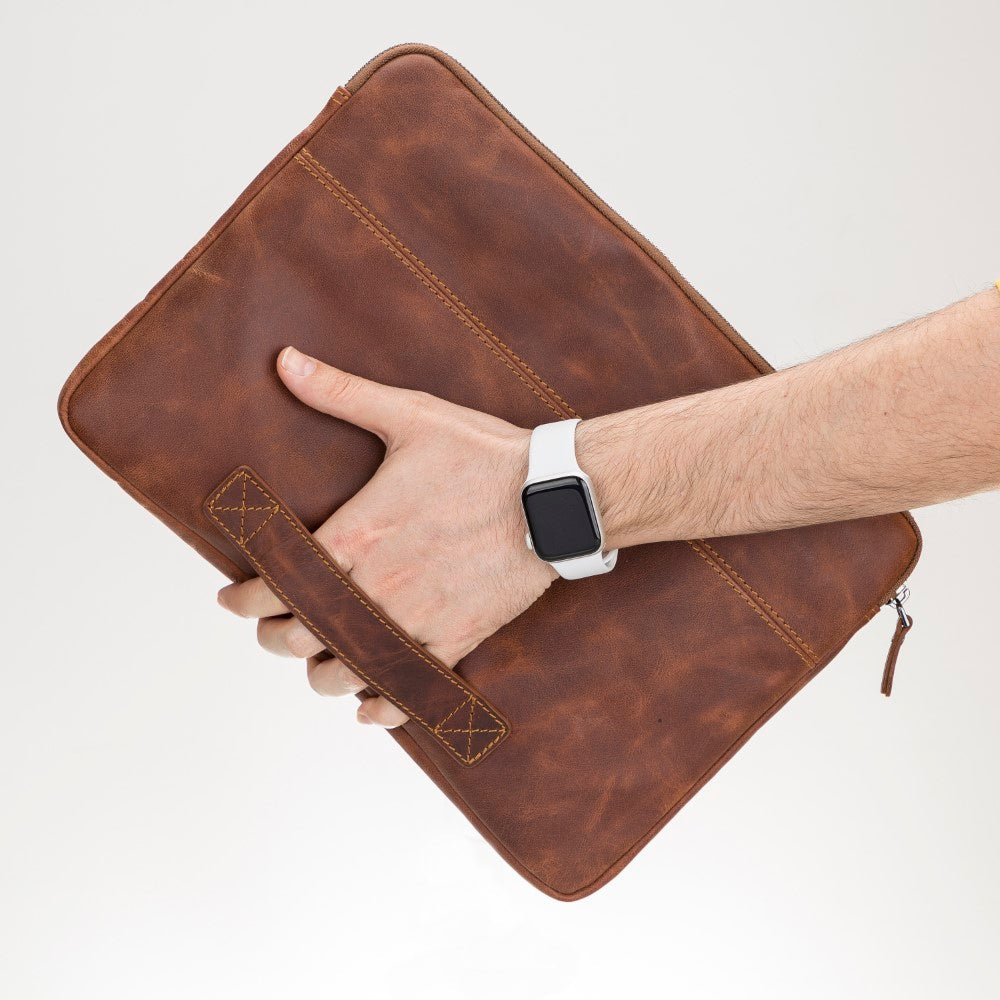 Awe Slim Leather Laptop / Tablet Bag