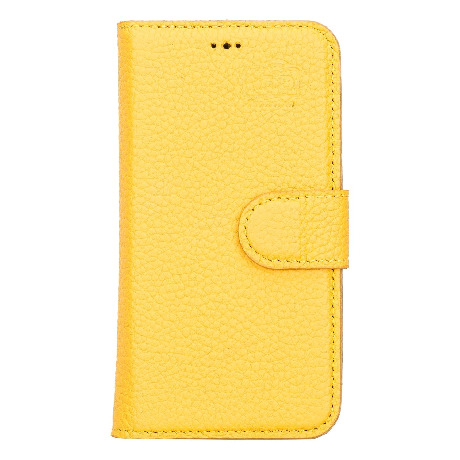 Yellow Leather iPhone 13 Mini Detachable Bi-Fold RFID Wallet Case with MagSafe & Card Holder - Bomonti - 3