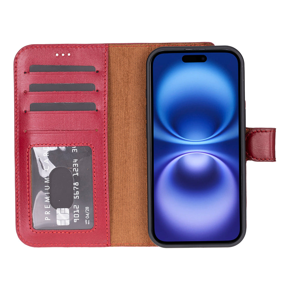 Leather iPhone 17 Detachable Wallet Case
