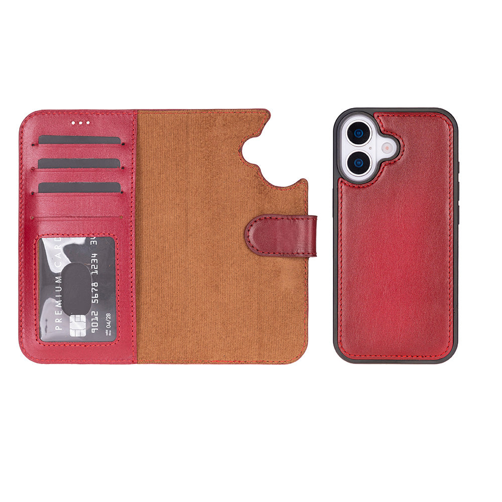 Leather iPhone 17 Detachable Wallet Case
