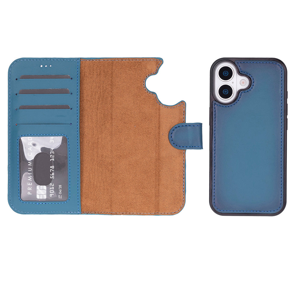 Leather iPhone 17 Detachable Wallet Case
