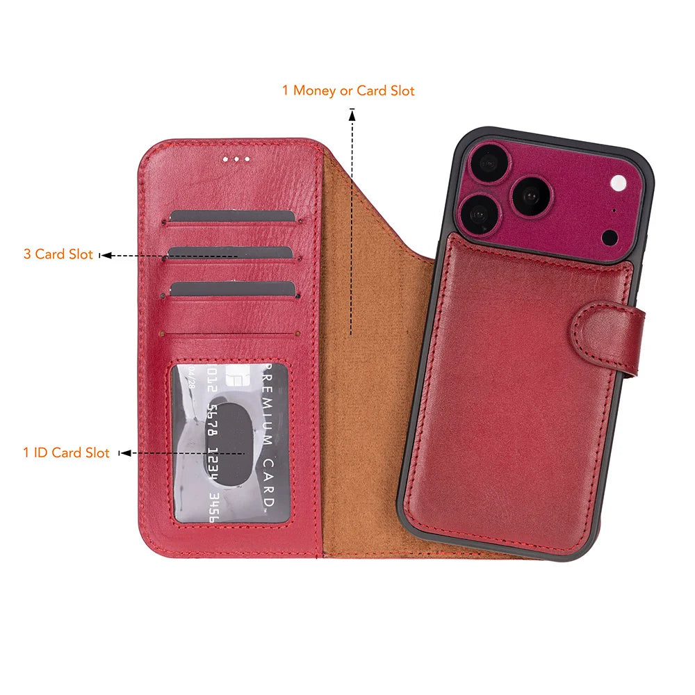 Magic iPhone 18 Pro Leather Detachable Wallet Case