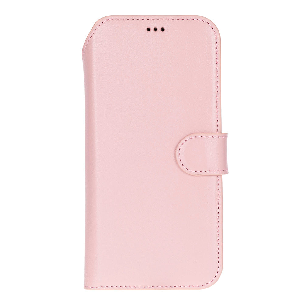 Pink Leather iPhone 17 Pro Max Detachable Wallet Case