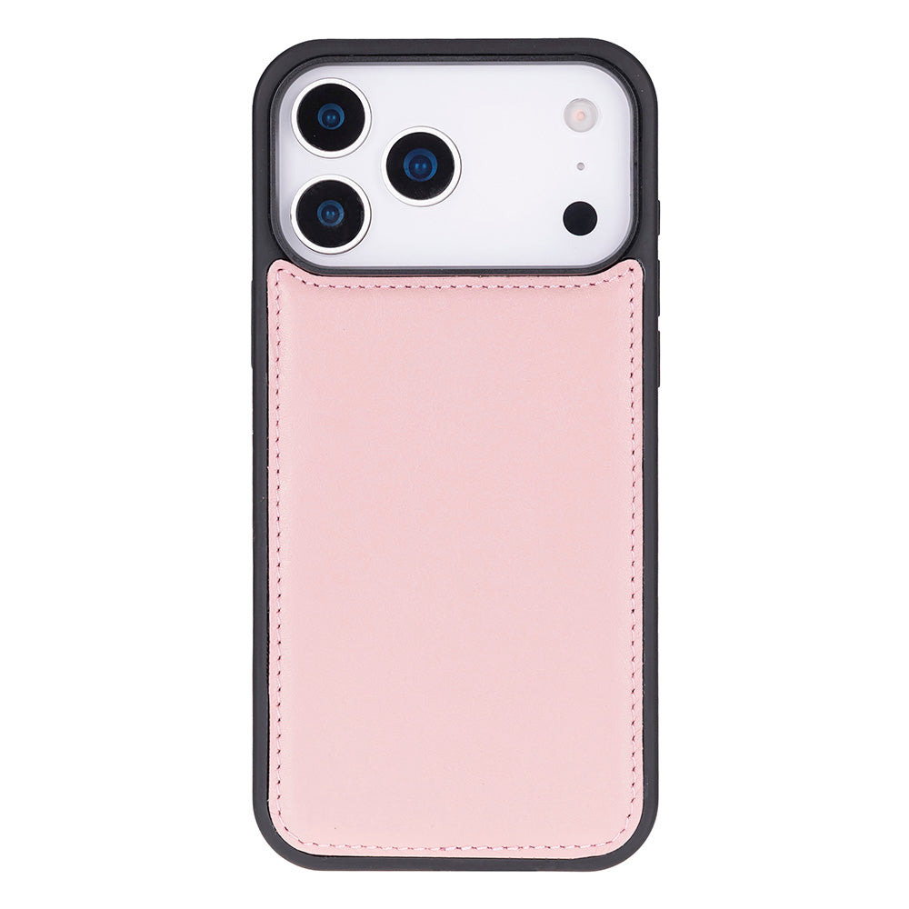 Pink Leather iPhone 17 Pro Max Detachable Wallet Case