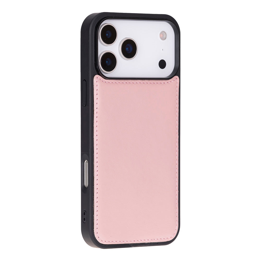 Pink Leather iPhone 17 Pro Max Detachable Wallet Case