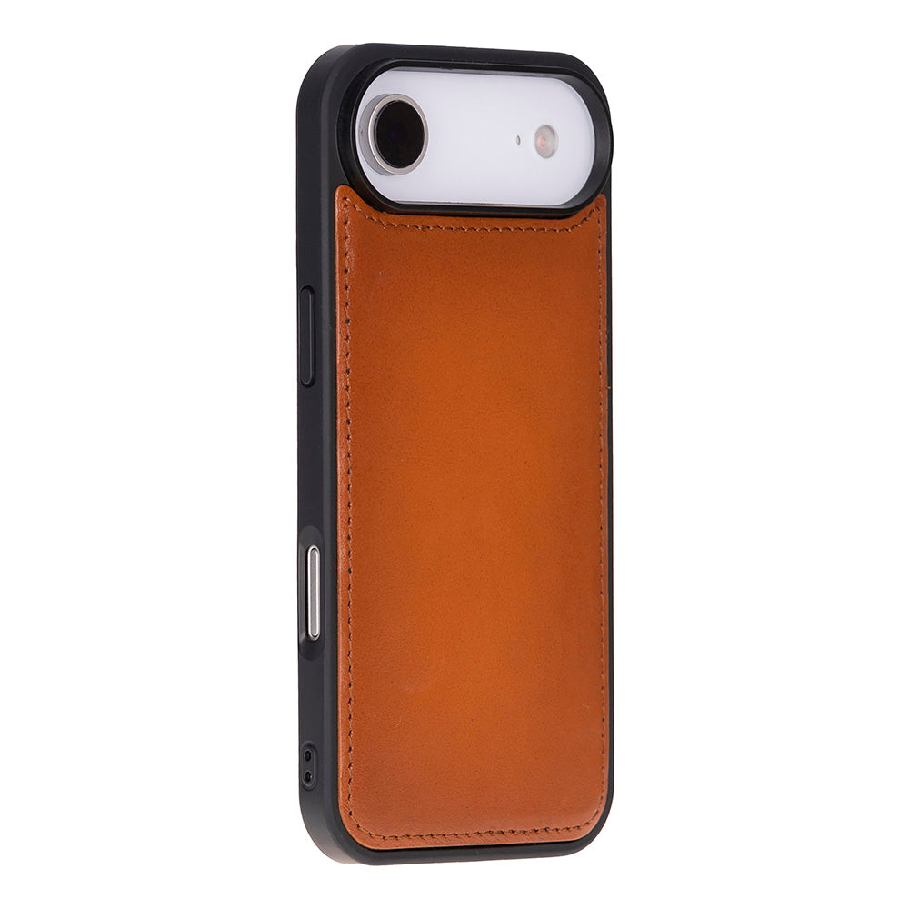 Tan Leather iPhone 17 Air Detachable Wallet Case