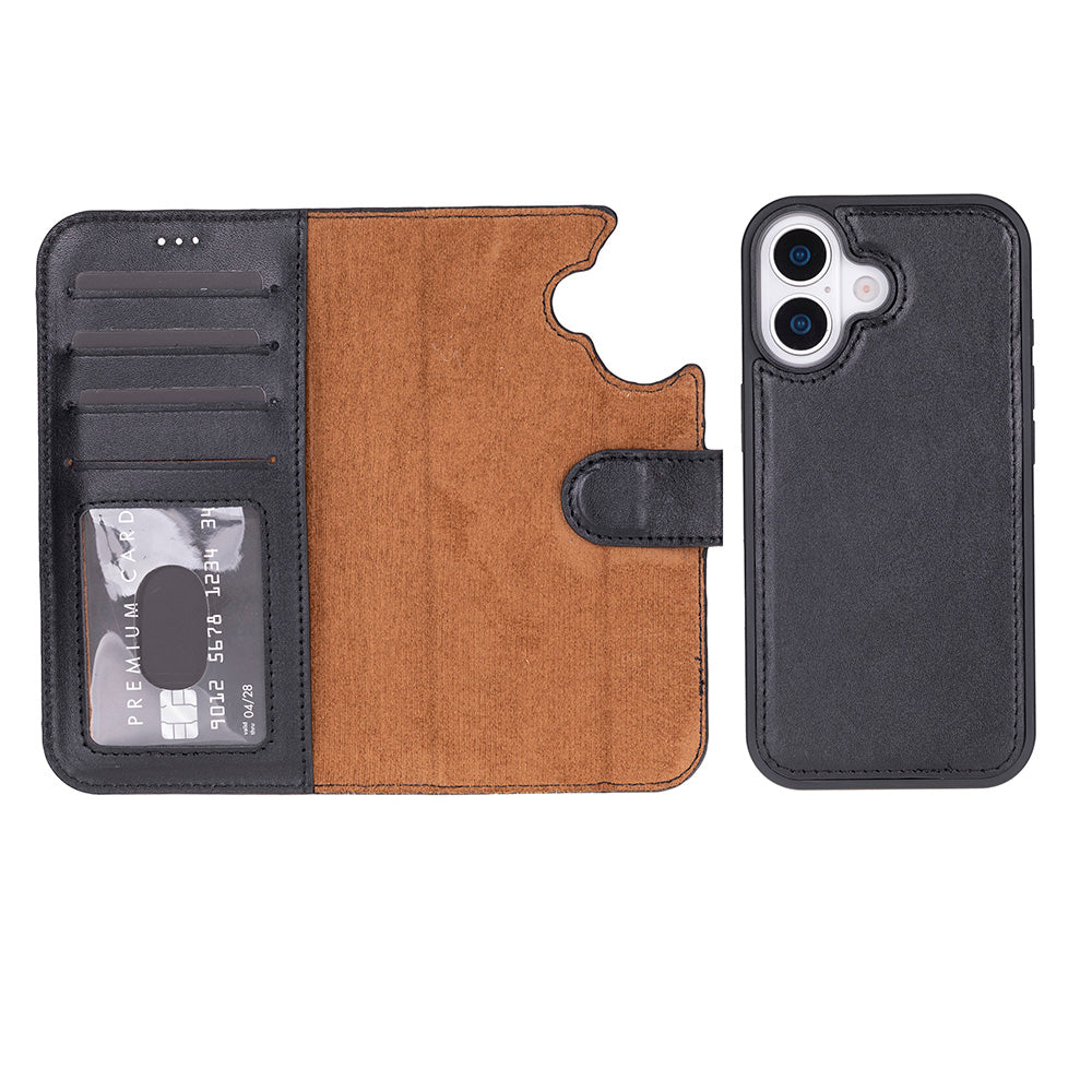 Leather iPhone 17 Detachable Wallet Case