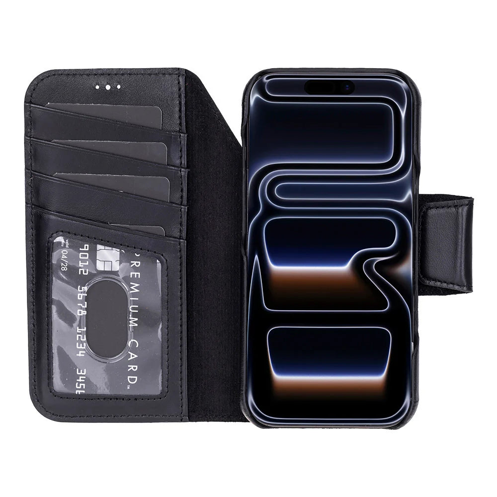 Elite Magic iPhone 17 Pro Max Leather Detachable Wallet Case