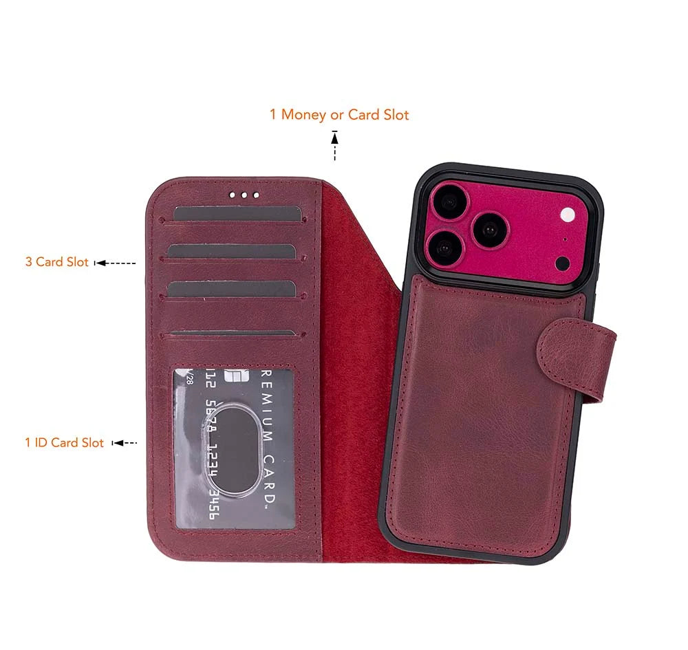 Magic iPhone 18 Pro Max Leather Detachable Wallet Case