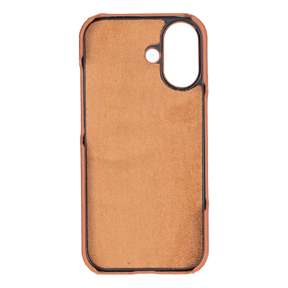 Tan Leather iPhone 17 Cover Case