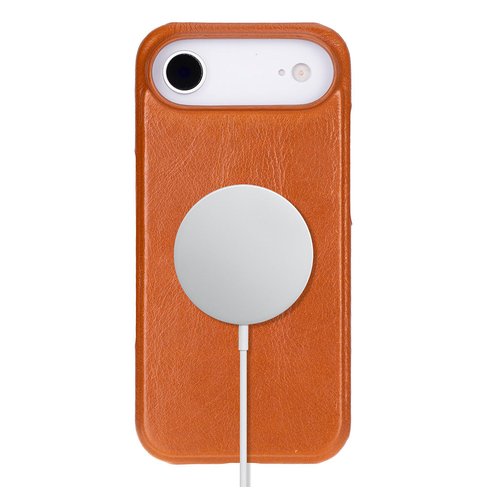 Tan Leather iPhone 17 Air Cover Case