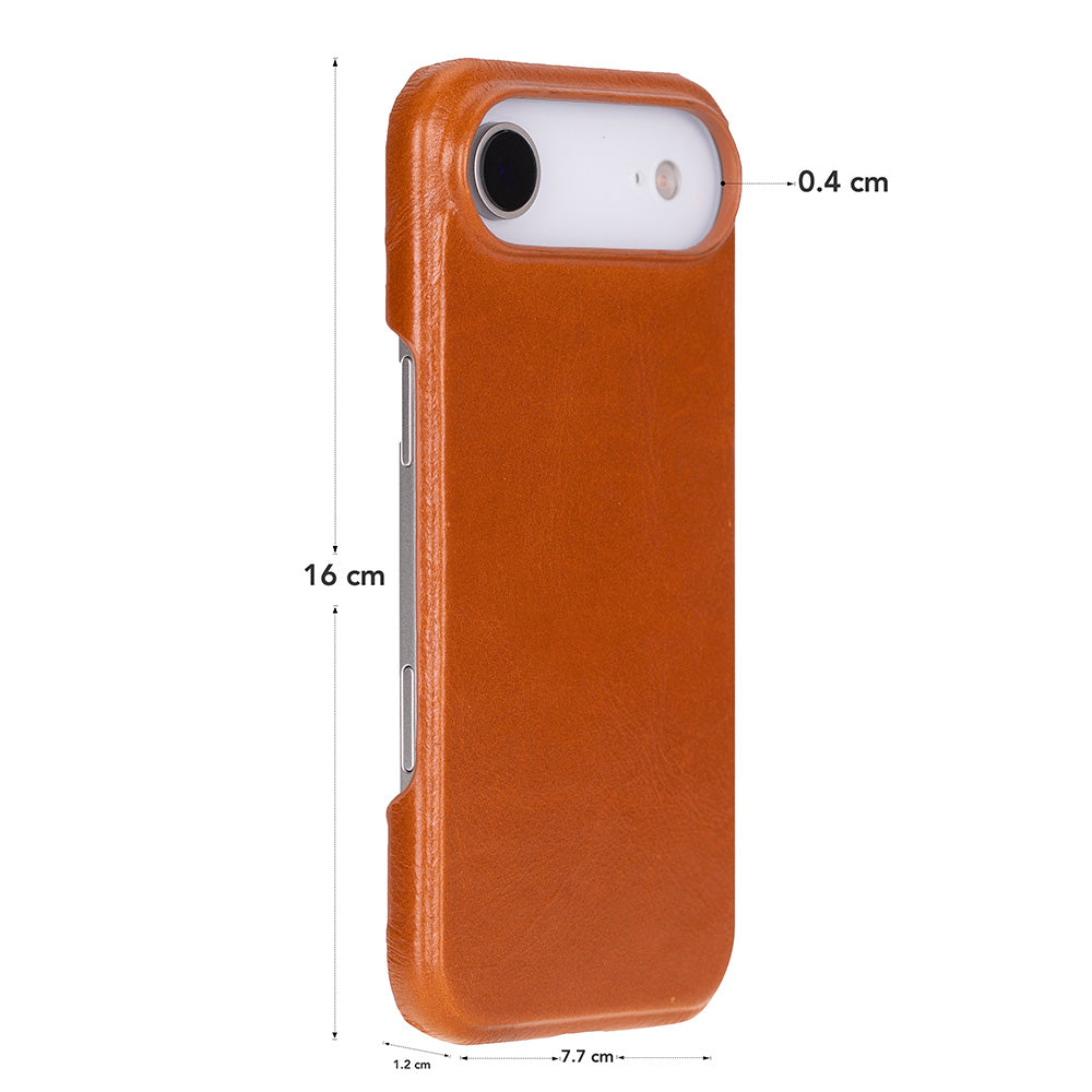 Tan Leather iPhone 17 Air Cover Case