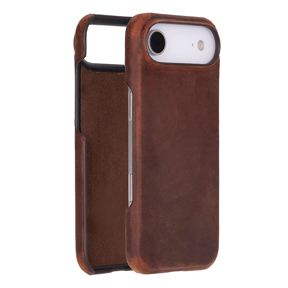 Brown Leather iPhone 17 Air Cover Case