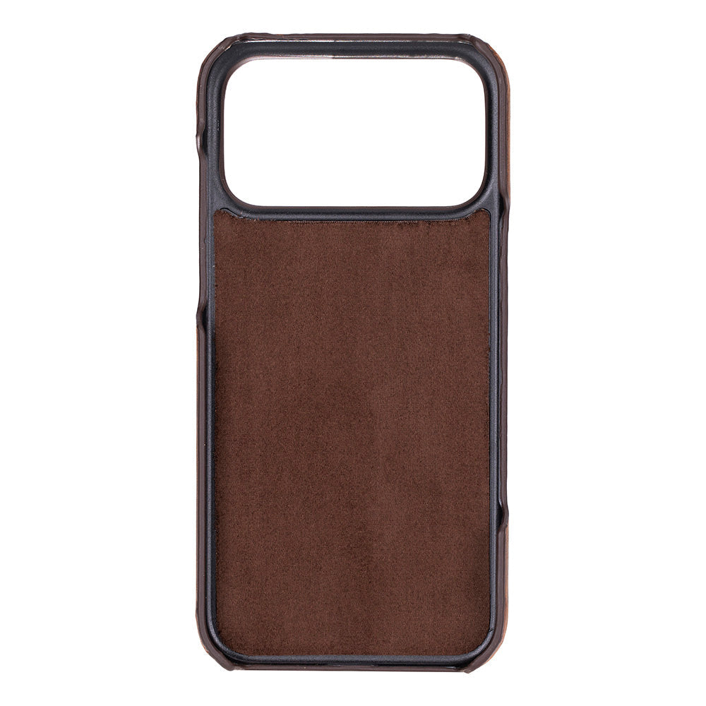 Brown Leather iPhone 17 Pro Max Cover Case