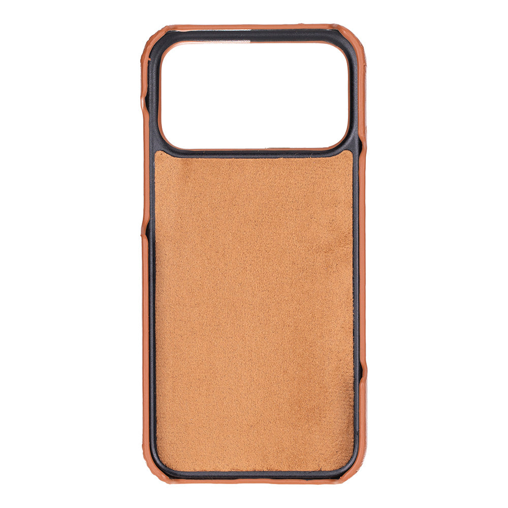 Tan Leather iPhone 17 Pro Cover Case