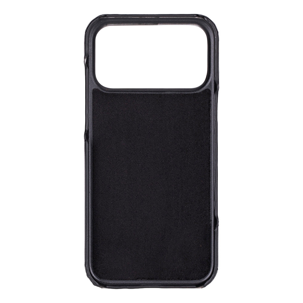 Black Leather iPhone 17 Pro Max Cover Case