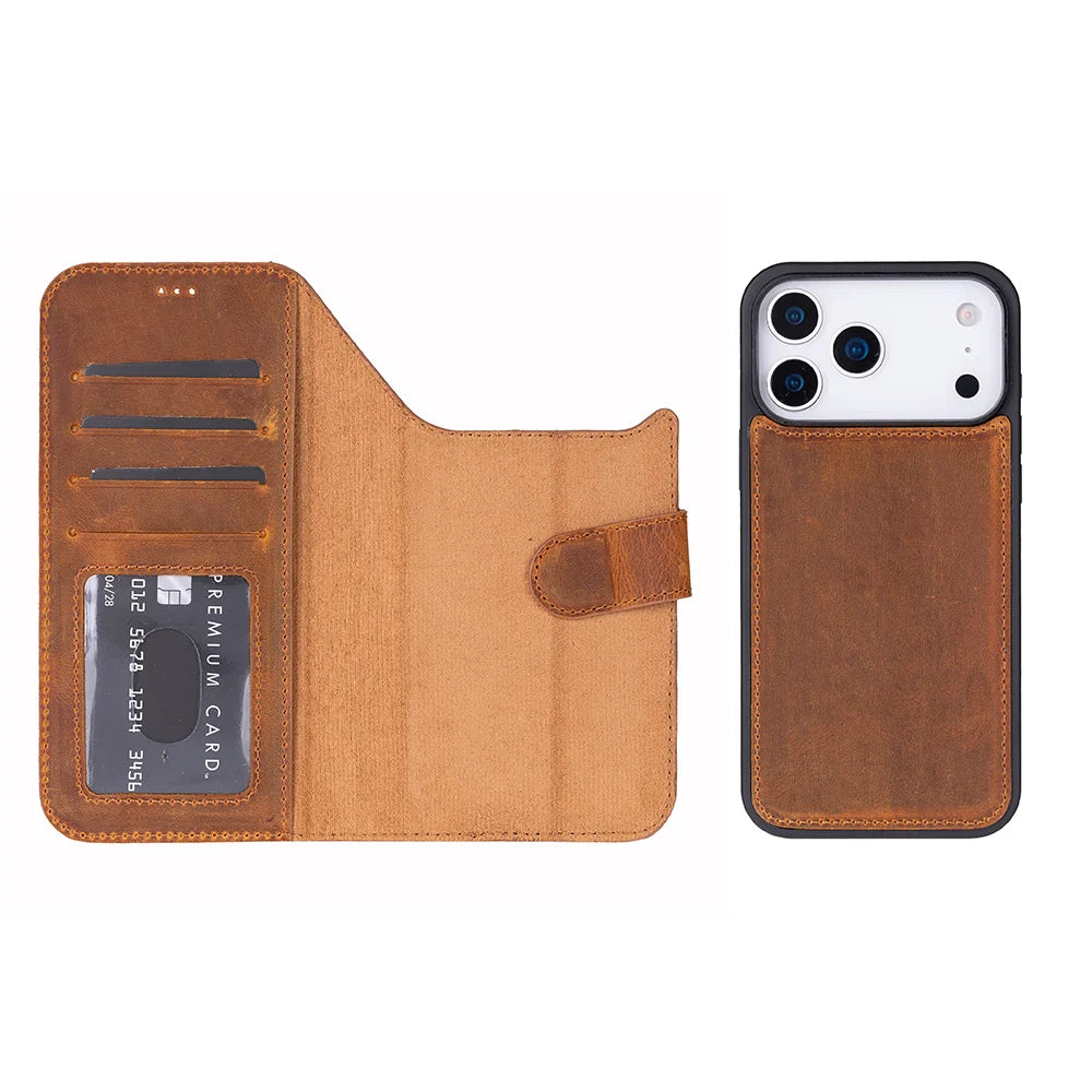 Magic iPhone 18 Pro Leather Detachable Wallet Case