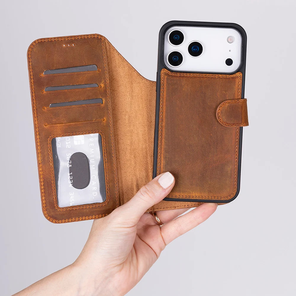 Magic iPhone 18 Pro Leather Detachable Wallet Case