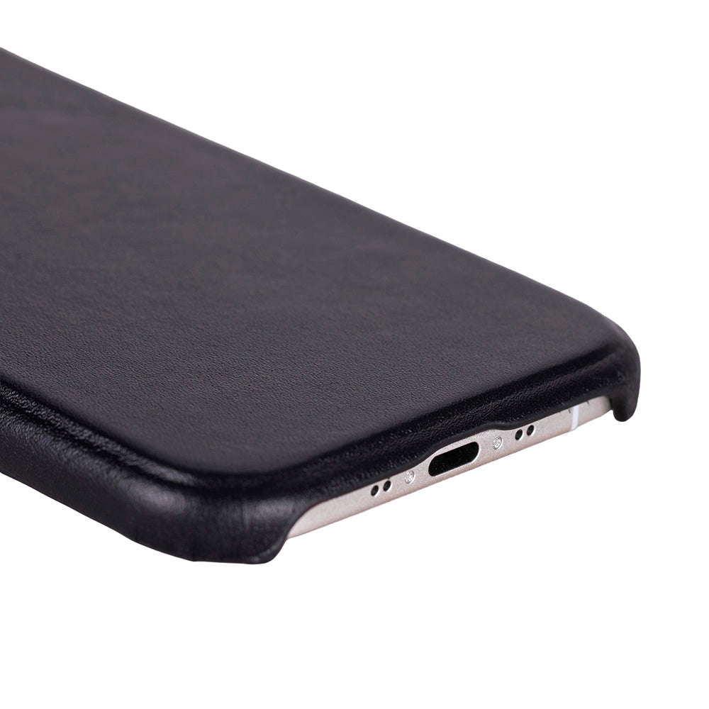 Black Leather iPhone 17 Air Cover Case