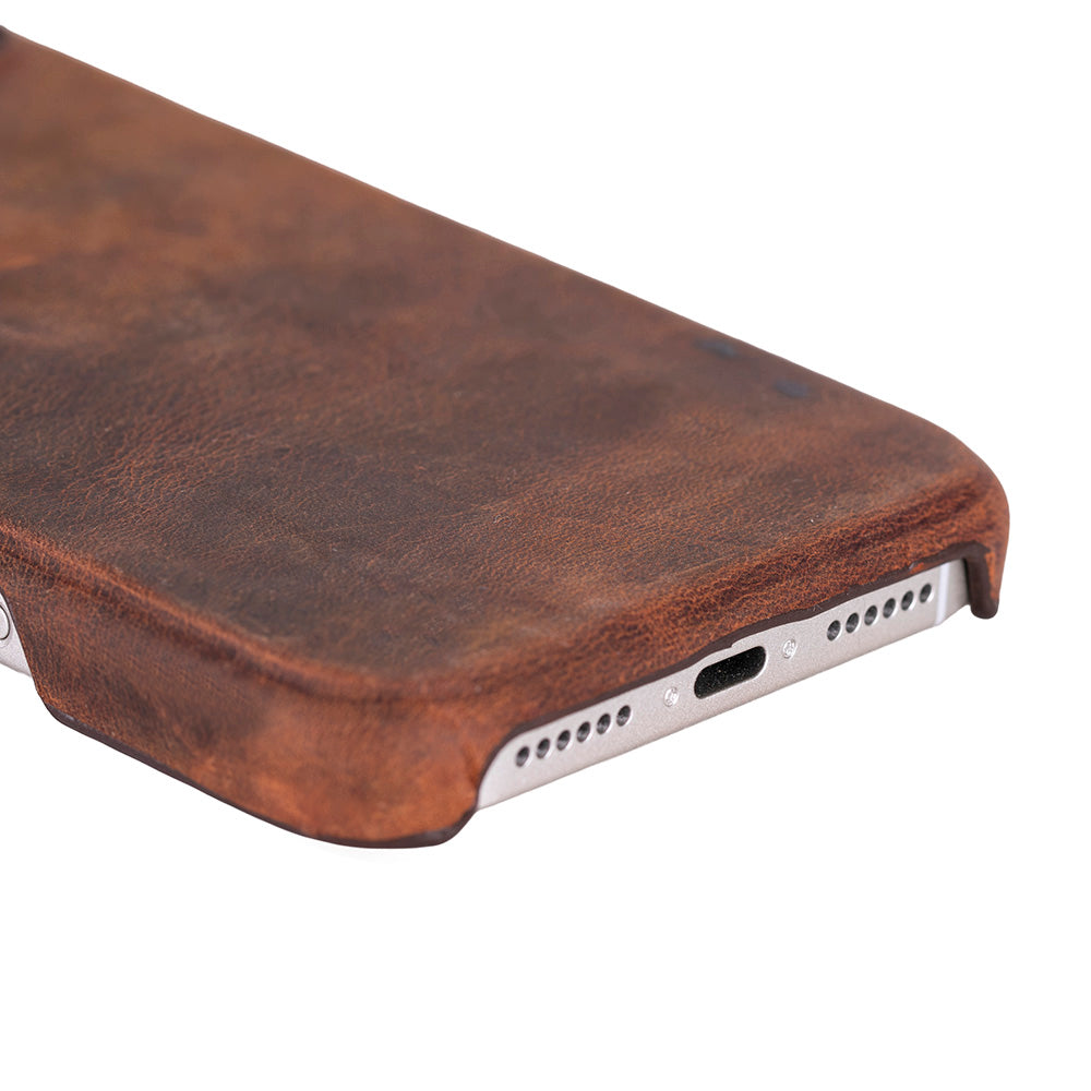 Brown Leather iPhone 17 Pro Max Cover Case