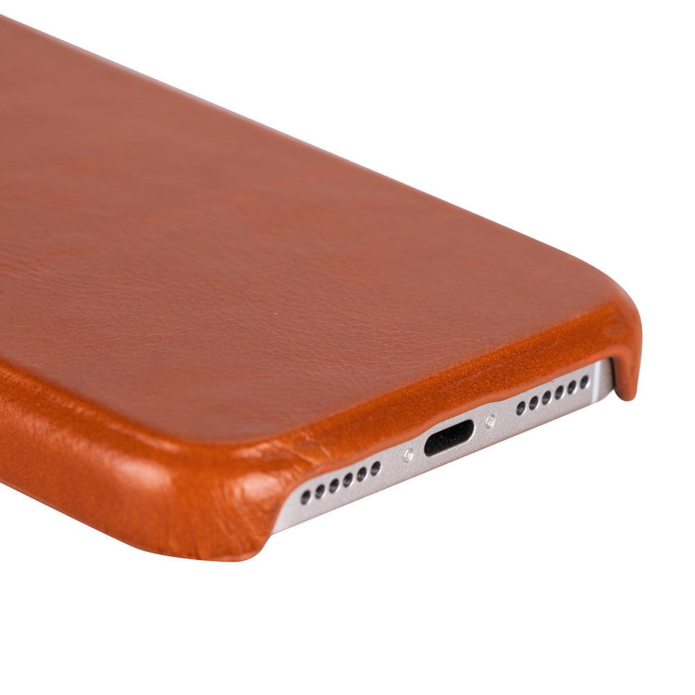 Tan Leather iPhone 17 Pro Cover Case
